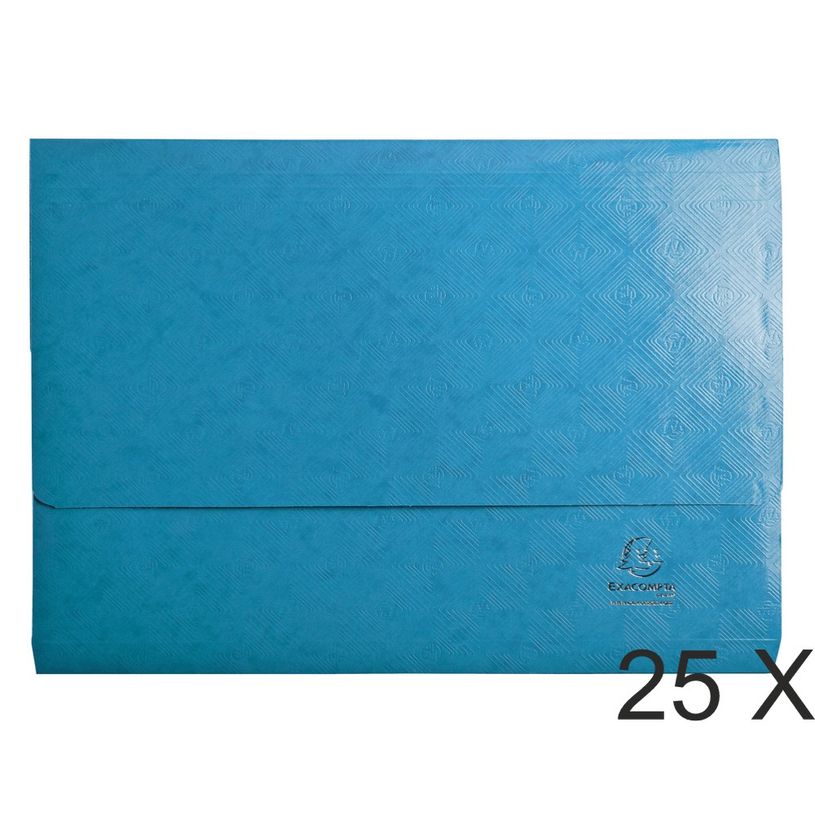 3130632483272-1928 by Exacompta - 25 Chemises poche - 265 gr - turquoise-P_400010791_1-0