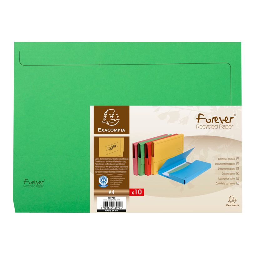 3130632469733-Exacompta Forever - 10 Paquets de 10 Chemises poche - 290 gr - vert vif-P_400010793_2-1