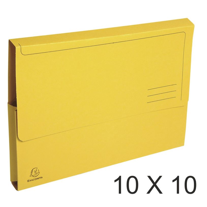 3130632469795-Exacompta Forever - 10 Paquets de 10 Chemises poche - 290 gr - jaune-P_400010795_1-0