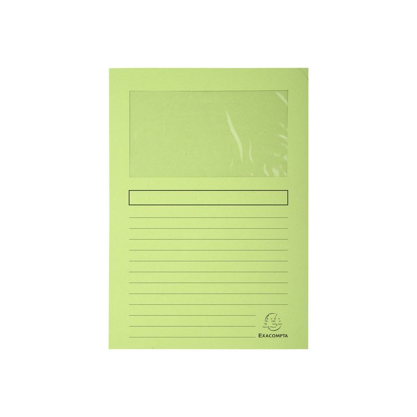 3130632501501-Exacompta Super 160 - 4 Paquets de 100 Chemises à fenêtre - 160 gr - couleurs assorties-P_400010807_10-9