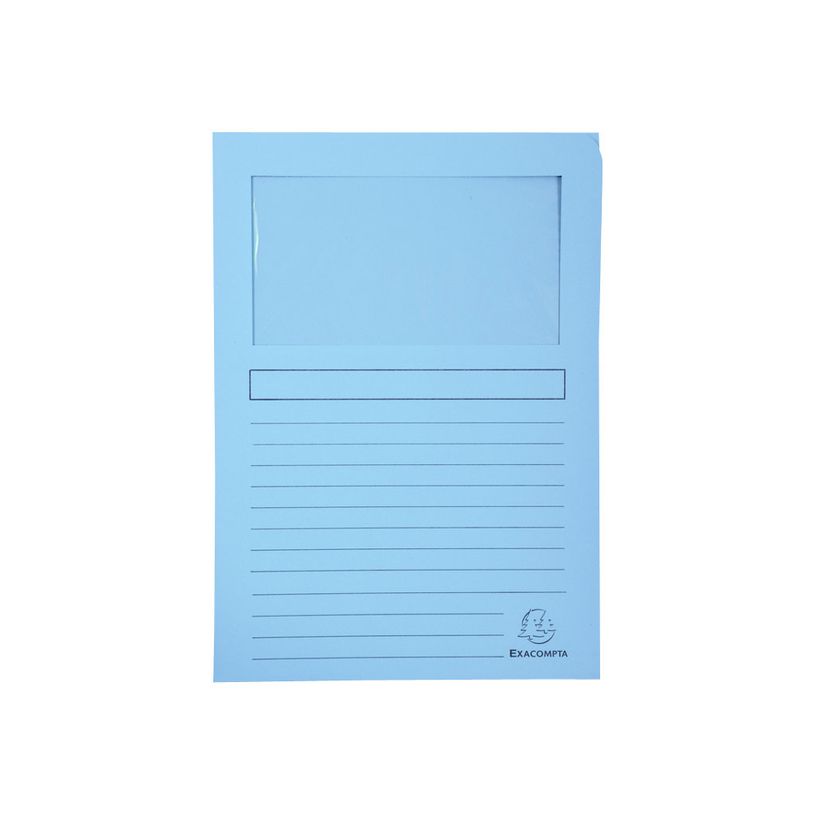 3130632501501-Exacompta Super 160 - 4 Paquets de 100 Chemises à fenêtre - 160 gr - couleurs assorties-P_400010807_2-1