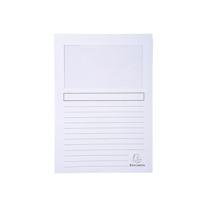 3130632501501-Exacompta Super 160 - 4 Paquets de 100 Chemises à fenêtre - 160 gr - couleurs assorties-P_400010807_4-3