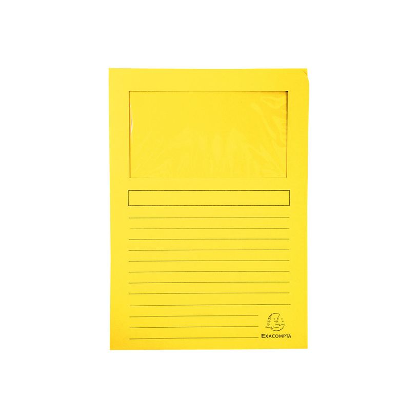 3130632501501-Exacompta Super 160 - 4 Paquets de 100 Chemises à fenêtre - 160 gr - couleurs assorties-P_400010807_6-5