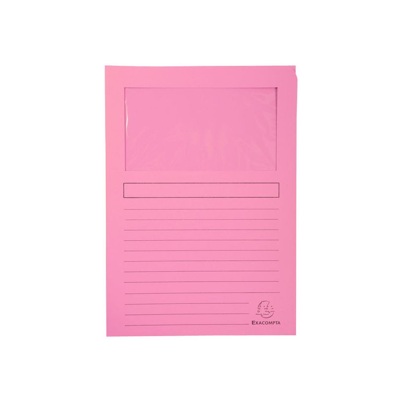 3130632501501-Exacompta Super 160 - 4 Paquets de 100 Chemises à fenêtre - 160 gr - couleurs assorties-P_400010807_8-7