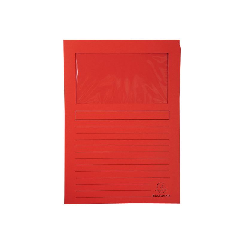 3130632501501-Exacompta Super 160 - 4 Paquets de 100 Chemises à fenêtre - 160 gr - couleurs assorties-P_400010807_9-8