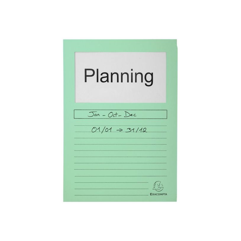 3130632501532-Exacompta Super 160 - 4 Paquets de 100 Chemises à fenêtre - 160 gr - vert clair-P_400010810_2-1