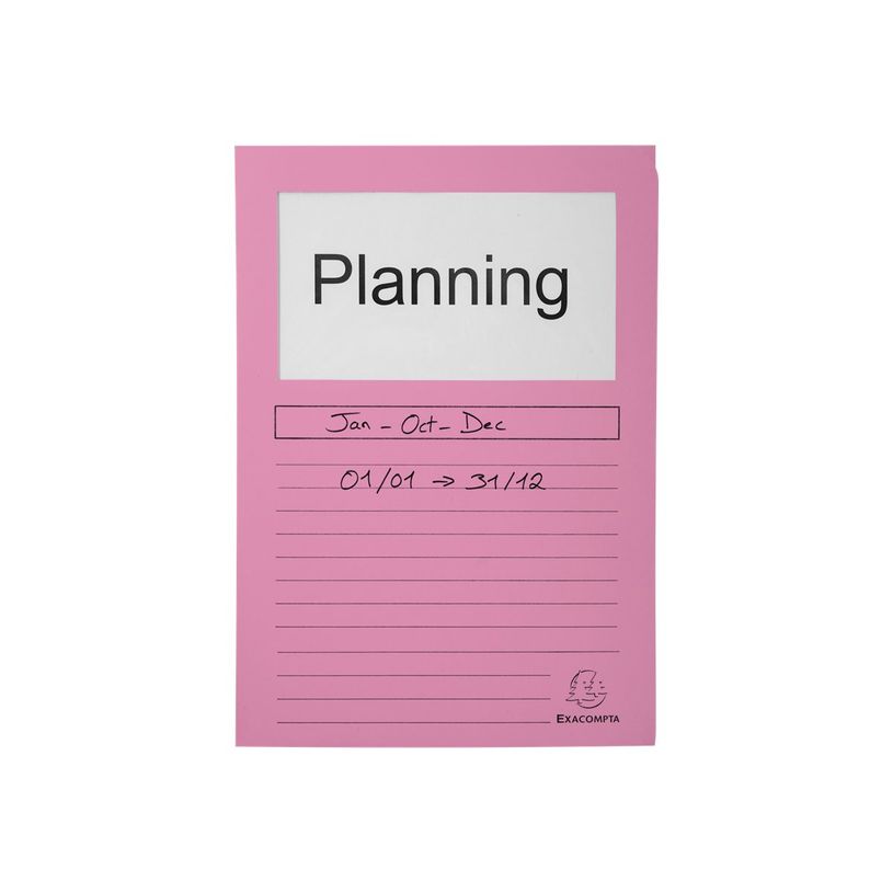 3130632501563-Exacompta Super 160 - 4 Paquets de 100 Chemises à fenêtre - 160 gr - rose-P_400010811_2-1