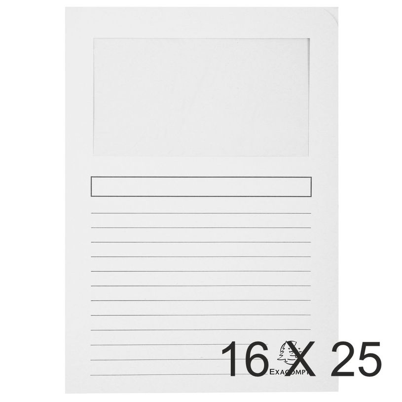 3130632502706-Exacompta Forever - 16 Paquets de 25 Chemises à fenêtre - 120 gr - blanc-P_400010820_1-0