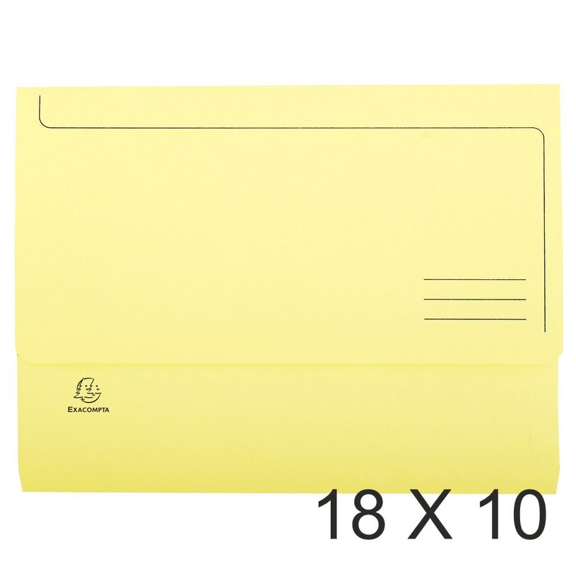 3130632479794-Exacompta Super 210 - 18 Paquets de 10 Chemises poche - jaune canari-P_400010833_1-0