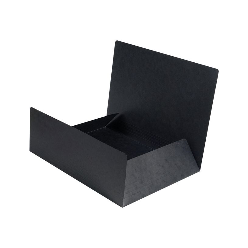 3130632564018-Exacompta - 25 Chemises sans élastique avec 3 rabats - A4 - noir-P_400010836_2-1