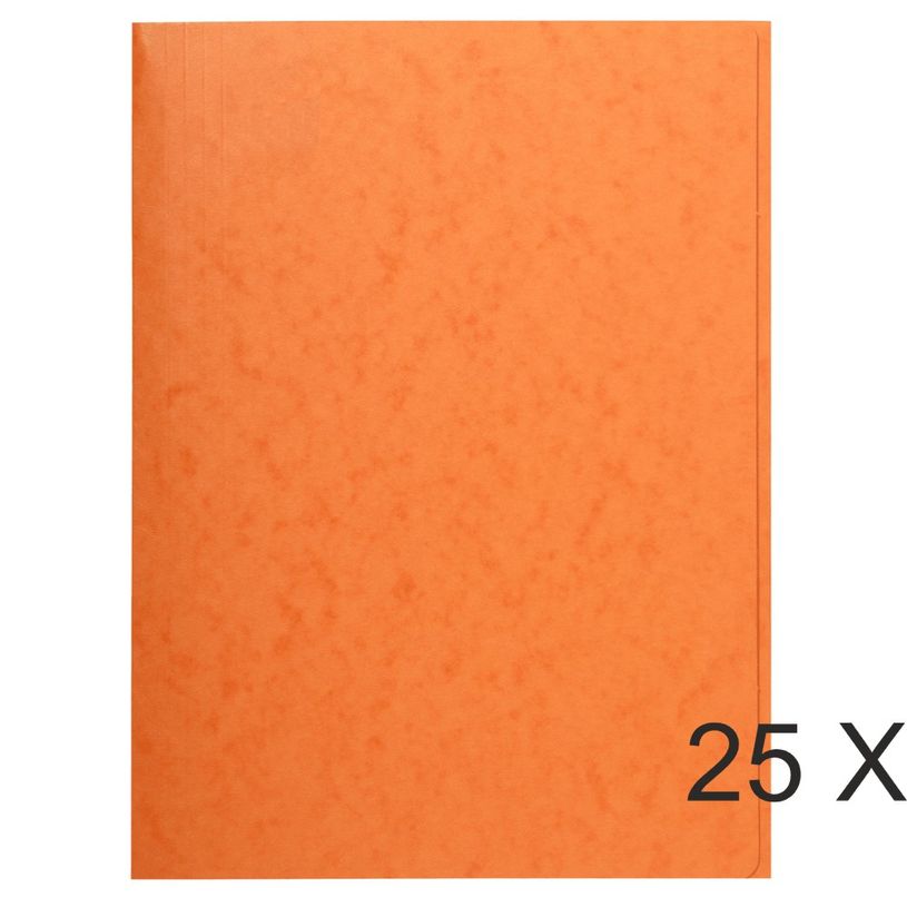 3130632564094-Exacompta - 25 Chemises sans élastique avec 3 rabats - A4 - orange-P_400010840_1-0