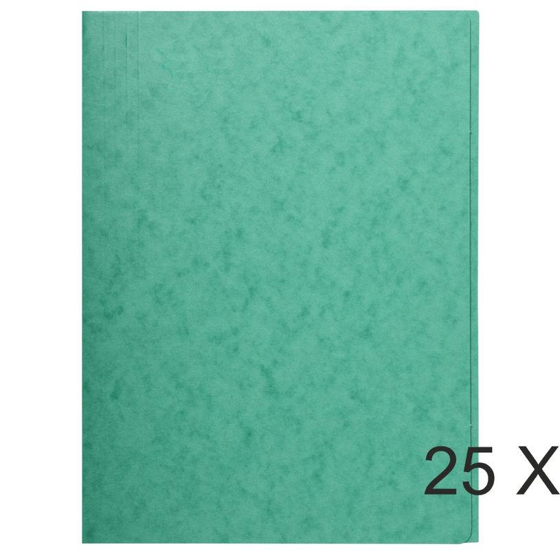 3130632564155-Exacompta - 25 Chemises sans élastique avec 3 rabats - A4 - vert-P_400010841_1-0