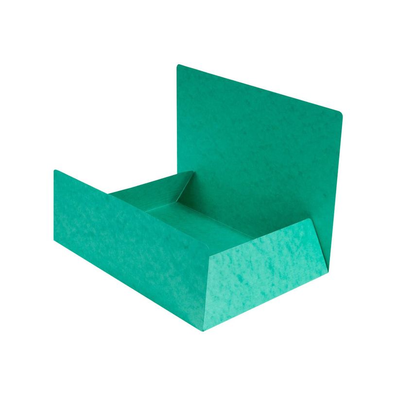 3130632564155-Exacompta - 25 Chemises sans élastique avec 3 rabats - A4 - vert-P_400010841_2-1