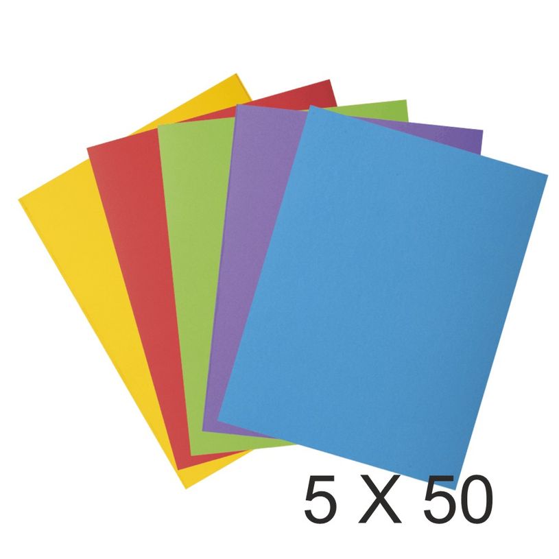 3130632218003-Exacompta Rock"s - 5 Paquets de 50 Chemises 1 rabat - 210 gr - couleurs assorties-P_400010859_1-0