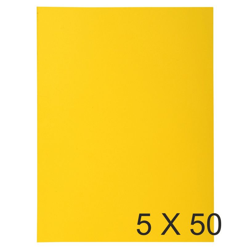 3130631218011-Exacompta Rock"s - 5 Paquets de 50 Chemises 1 rabat - 210 gr - citron-P_400010861_2-0