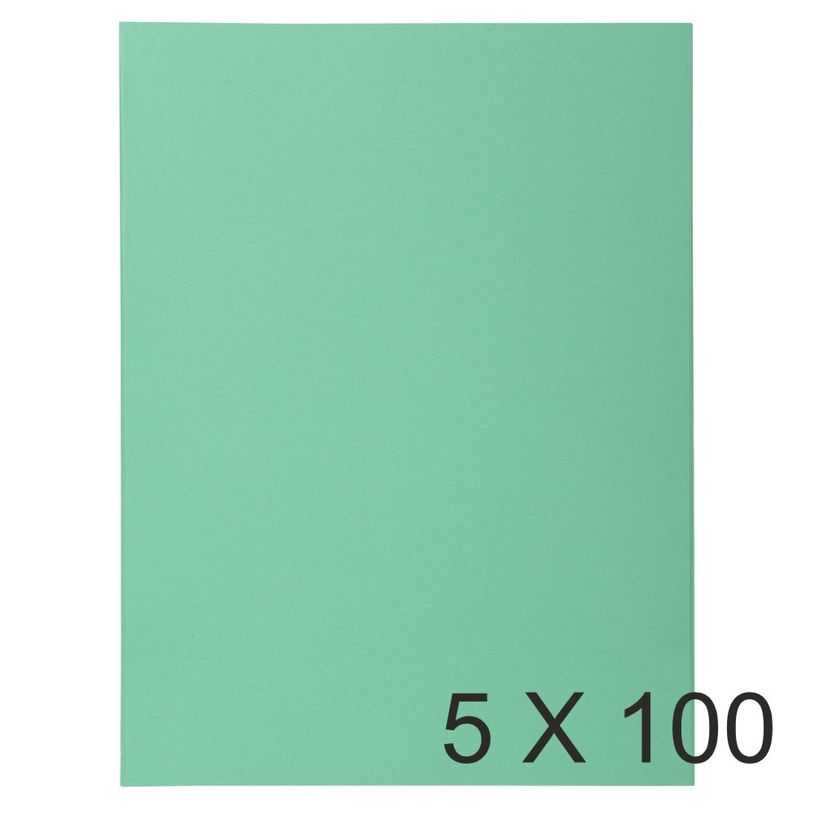 3288583301210-Exacompta Super 210 - 5 Paquets de 100 Chemises - 210 gr - vert vif-P_400010878_1-0
