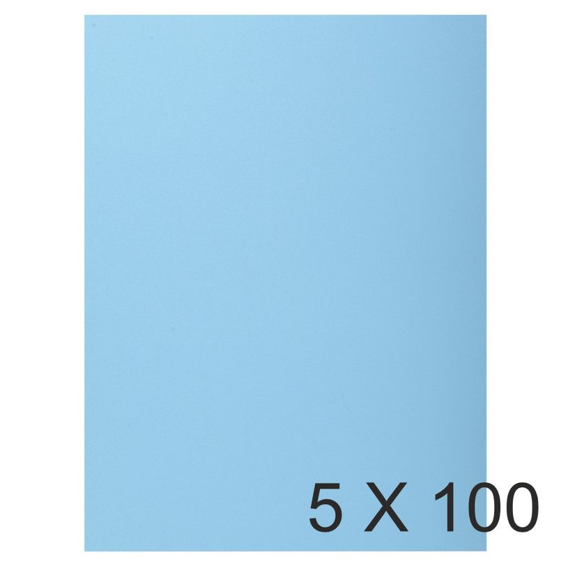 3288583481066-Exacompta Super 160 - 5 Paquets de 100 Chemises 1 rabat - 160 gr - bleu clair-P_400010902_2-0