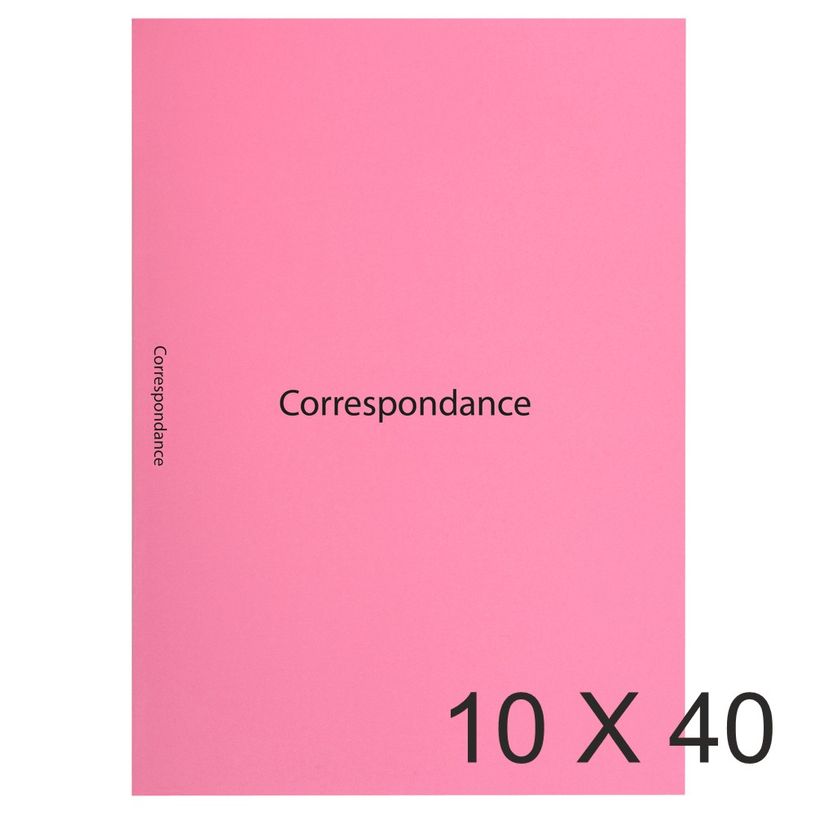 3130633500039-Exacompta - 10 Paquets de 40 Sous-chemises imprimées "correspondance" - 160 gr - rose-P_400010935_1-0
