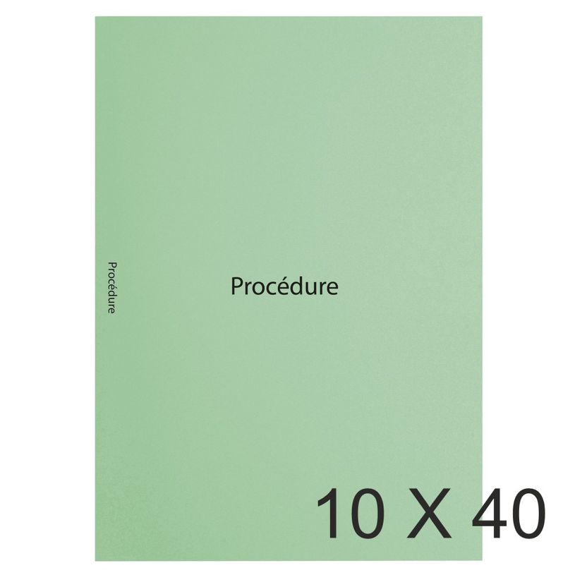 3130633500053-Exacompta - 10 Paquets de 40 Sous-chemises imprimées "procédure" - 160 gr - vert clair-P_400010937_1-0