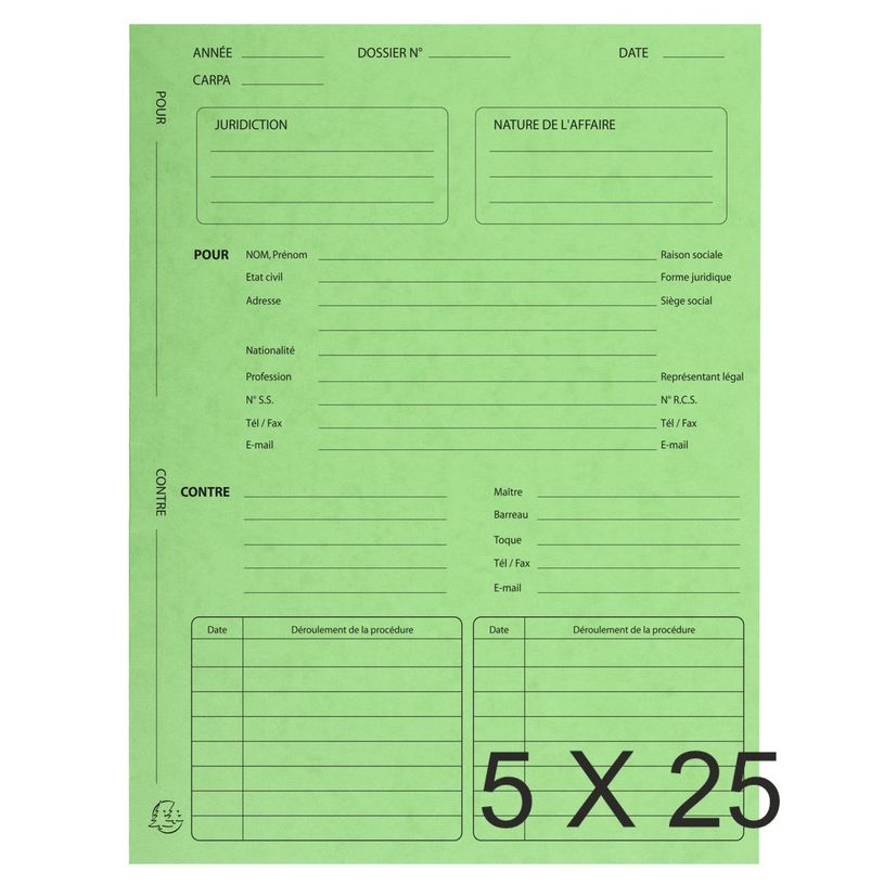 3130634451033-Exacompta - 5 Paquets de 25 Dossiers de procédure - vert tilleul-P_400010948_1-0