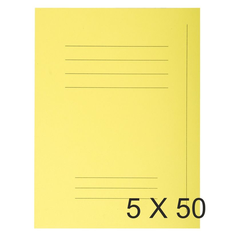 3288584351054-Exacompta Forever - 5 Paquets de 50 Chemises imprimées - 220 gr - jaune-P_400010964_1-0