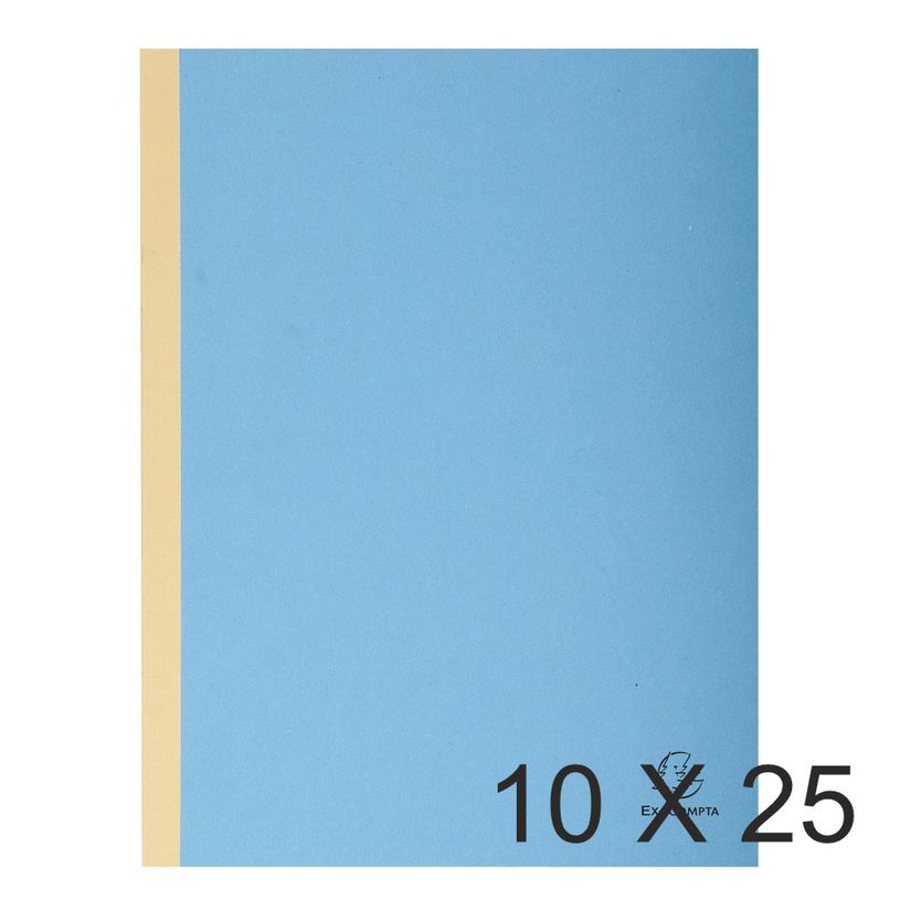 3288587701108-Exacompta Forever - 10 Paquets de 25 Chemises dos toilé - 320 gr - bleu vif-P_400010993_1-0