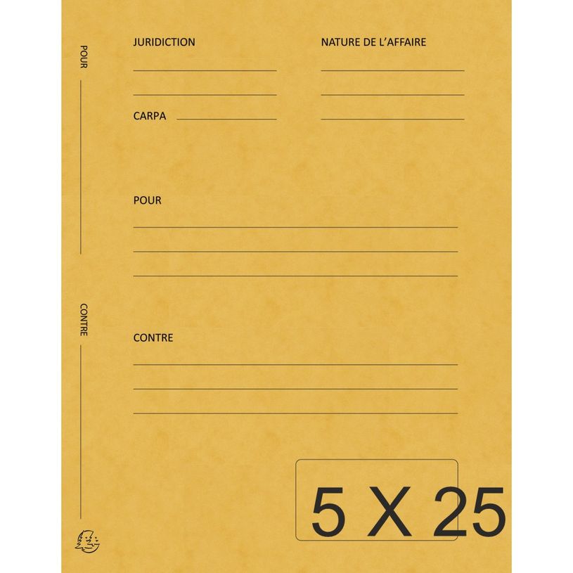 3130632201098-Exacompta Super 210 - 5 Paquets de 25 Chemises de plaidoirie "pour/contre" - jaune-P_400011004_1-0