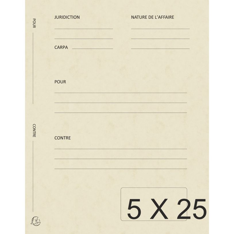 3130632201128-Exacompta Super 210 - 5 Paquets de 25 Chemises de plaidoirie "pour/contre" - ivoire-P_400011005_1-0