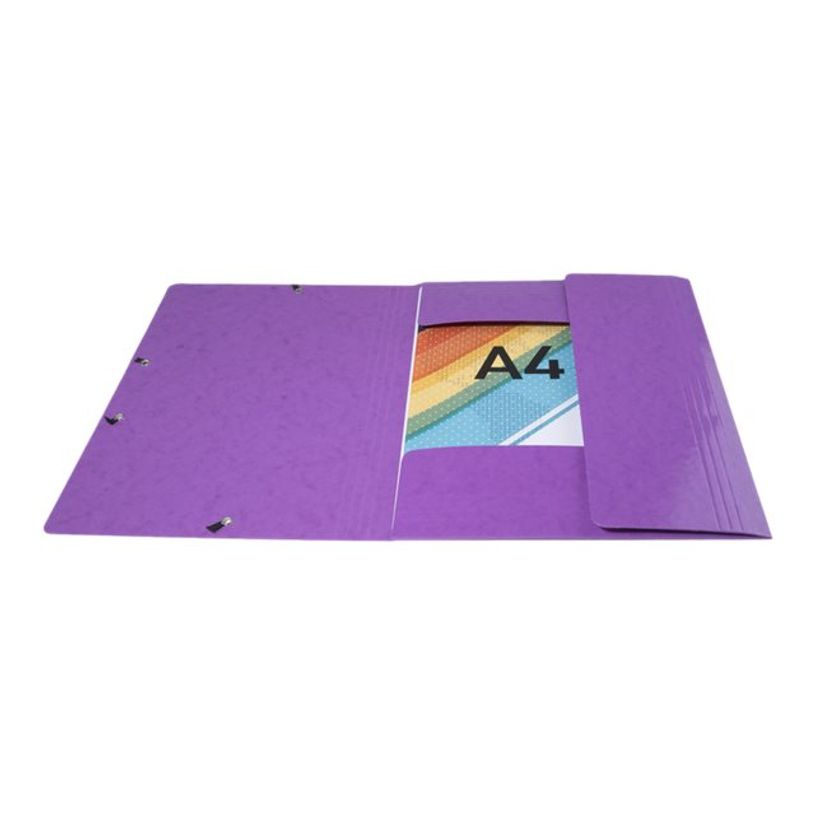 3130632559267-Exacompta Iderama - 25 Chemises à rabats maxi capacity - violet (carte lustrée pellicul