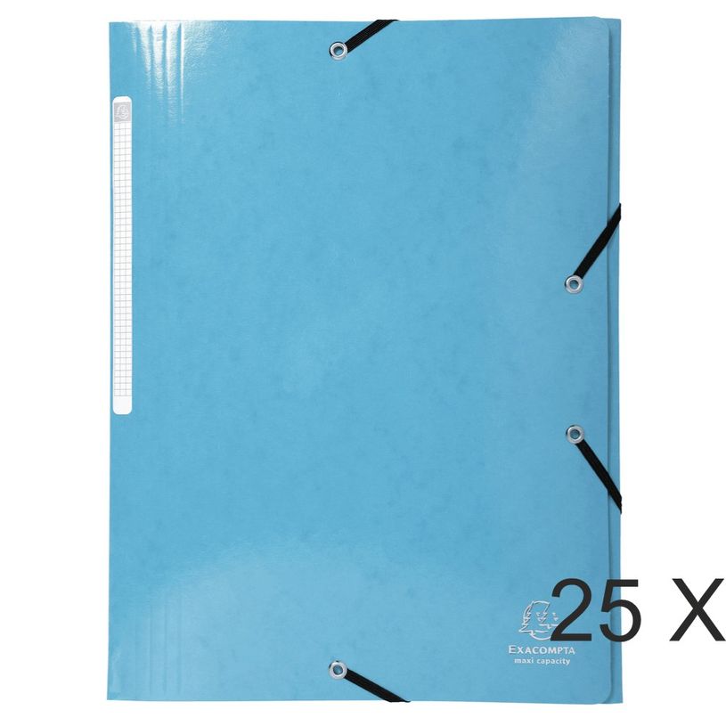 3130633559273-Exacompta Iderama - 25 Chemises à rabats maxi capacity - bleu clair (carte lustrée pelli-P_400011023_1-0
