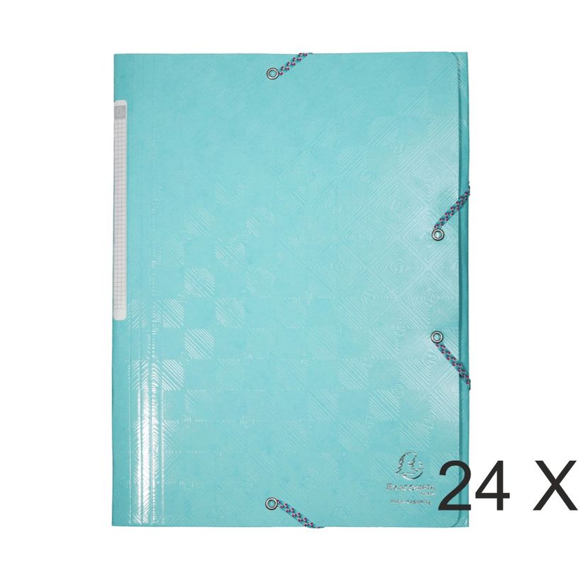 3130632552220-1928 by Exacompta - 24 Chemises à 3 rabats - A4 - bleu tropique-P_400011025_1-0