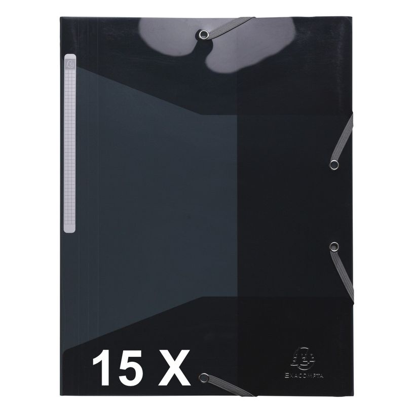 3130632556716-Exacompta Iderama - 15 Chemises à 3 rabats polypro - A4 - noir-P_400011034_1-0