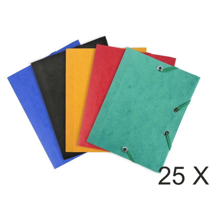 3130632507503-Exacompta - 25 Chemises à 3 rabats - 12 x 16 cm - couleurs assorties-P_400011038_1-0