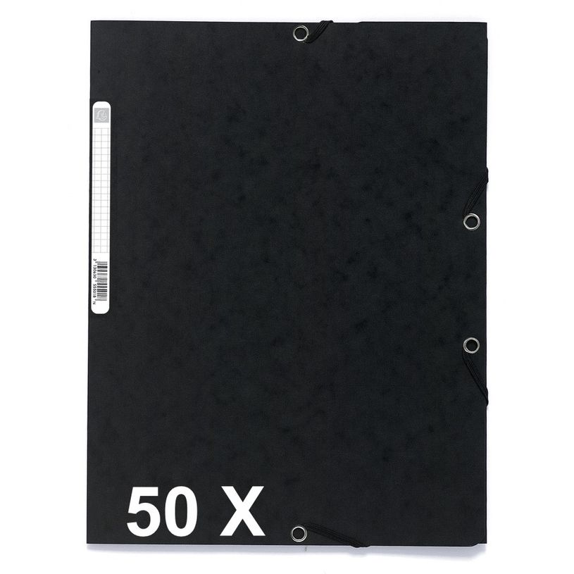 3130631553013-Exacompta - 50 Chemises à 3 rabats - A4 - noir - avec étiquette-P_400011045_1-0