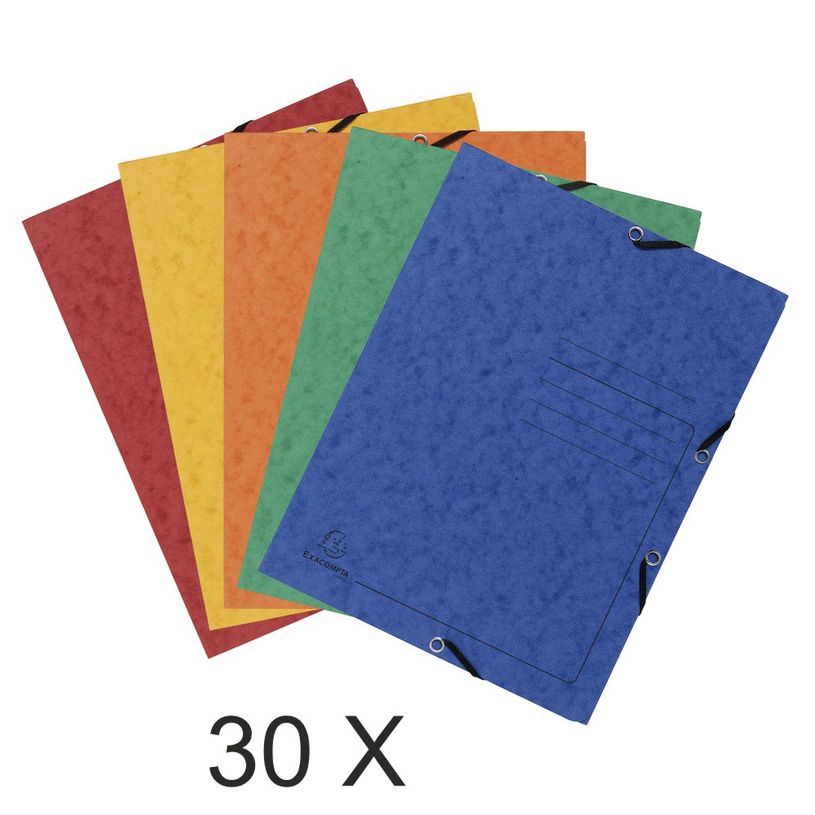 3130634554000-Exacompta - 3 Paquets de 10 Chemises à 3 rabats imprimées - A4 - couleurs assorties-P_400011048_2-0
