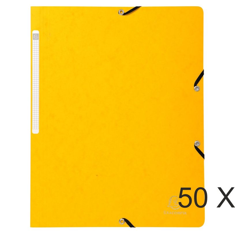 3130632554194-Exacompta - 50 Chemises sans rabat - A4 - jaune-P_400011071_2-0
