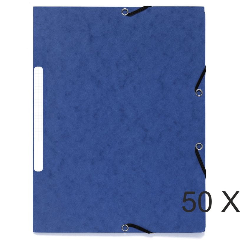 3130632554729-Exacompta - 50 Chemises recyclées à 3 rabats - A4 - bleu-P_400011074_1-0