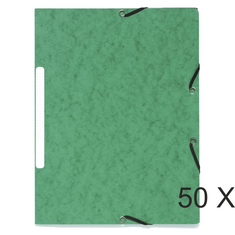 3130632554736-Exacompta - 50 Chemises recyclées à 3 rabats - A4 - vert-P_400011075_1-0