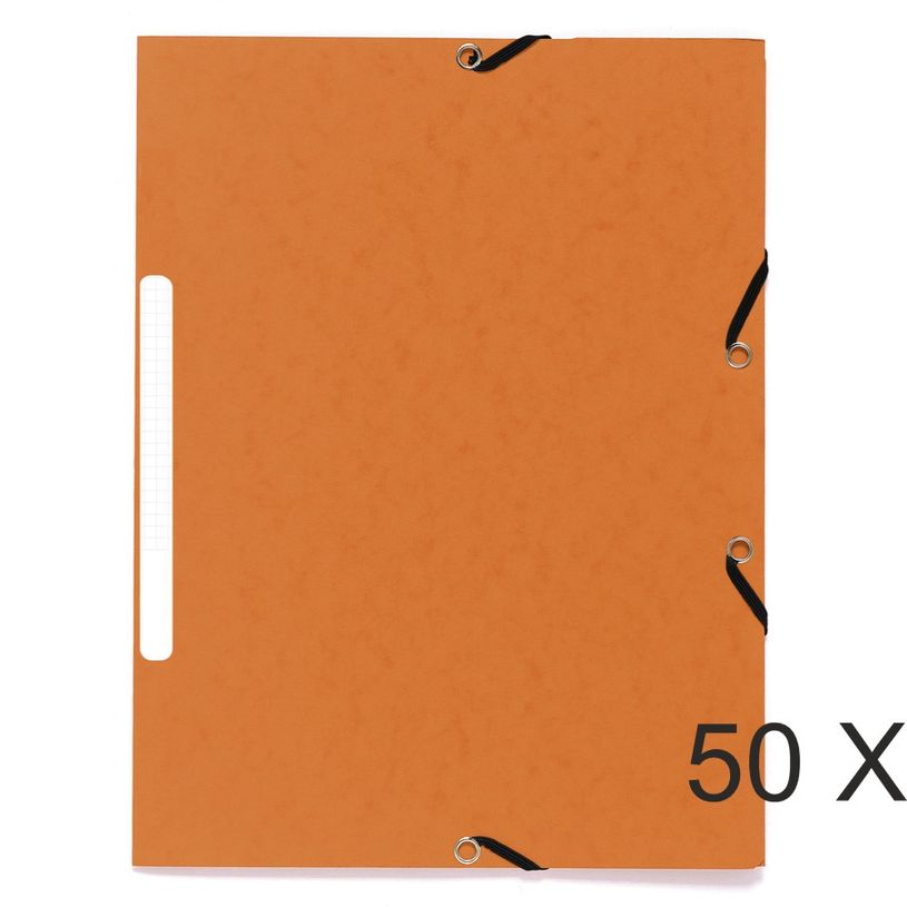 3130632554743-Exacompta - 50 Chemises recyclées à 3 rabats - A4 - orange-P_400011076_1-0
