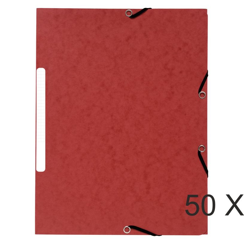 3130632554750-Exacompta - 50 Chemises recyclées à 3 rabats - A4 - rouge-P_400011077_1-0