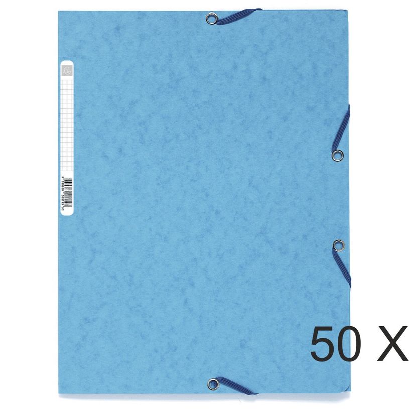 3130638555195-Exacompta - 50 Chemises à 3 rabats - A4 - turquoise-P_400011096_2-0