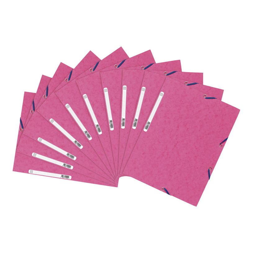 3130638555201-Exacompta - 50 Chemises à 3 rabats - A4 - rose-P_400011097_2-1