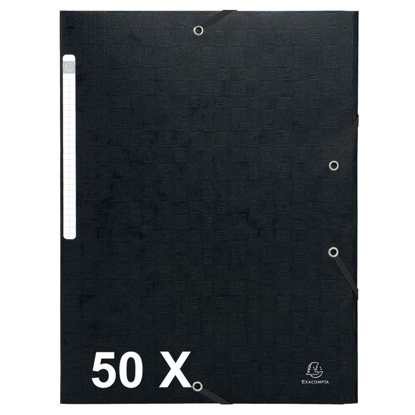 3130632557515-Exacompta - 50 Chemises à 3 rabats monobloc - A4 - noir-P_400011099_1-0