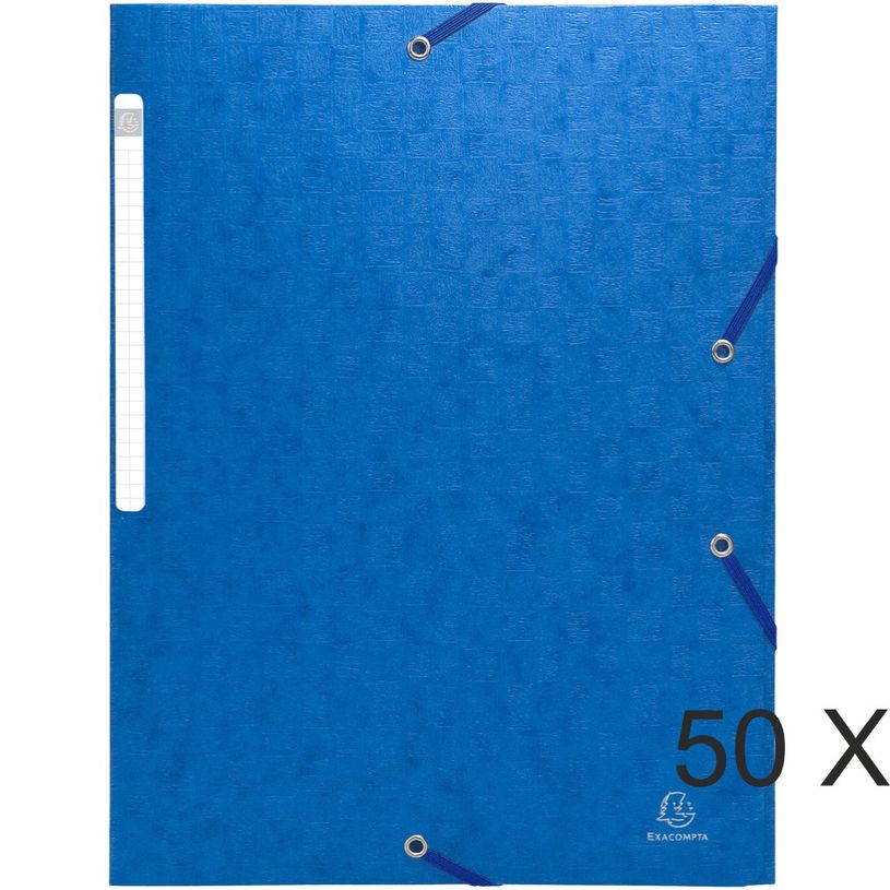 3130633558528-Exacompta Scotten - 50 Chemises à 3 rabats - A4 - bleu-P_400011127_1-0