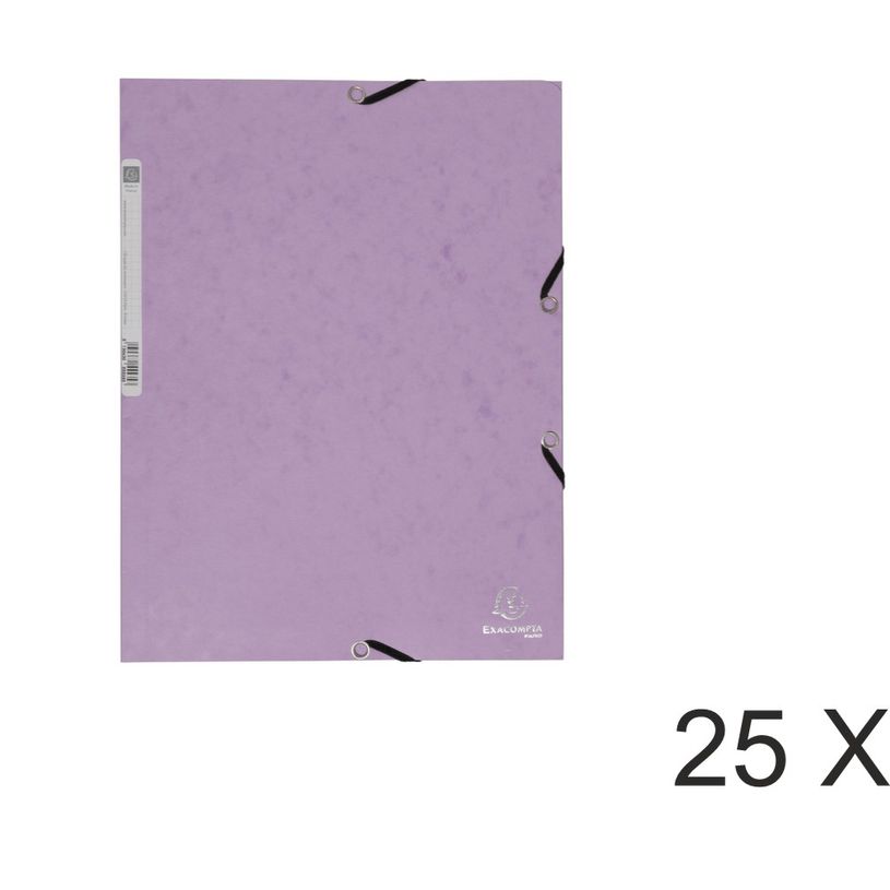 3130631555352-Exacompta Aquarel - 25 Chemises à 3 rabats - A4 - mauve-P_400011134_1-0