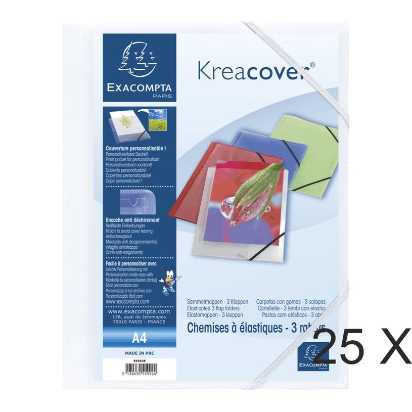 3130630559924-Exacompta Kreacover - 25 Chemises à 3 rabats personnalisables - blanc-P_400011146_1-0