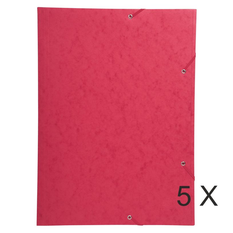 3130633595035-Exacompta - 5 Chemises à 3 rabats - A3 - rouge-P_400011150_1-0