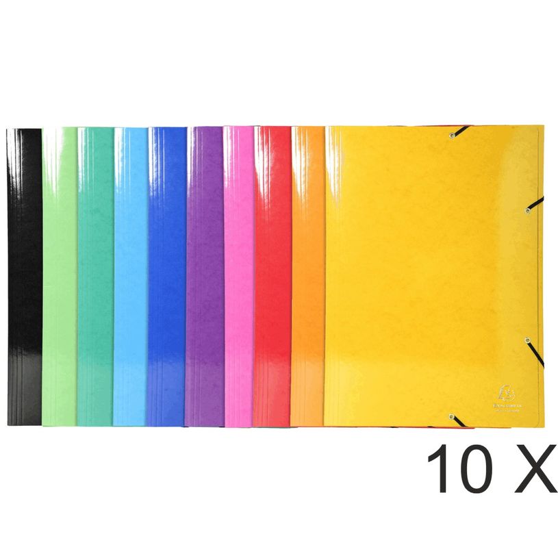 3130632598297-Exacompta Iderama - 10 Chemises 3 rabats - A3 - couleurs assorties-P_400011153_1-0