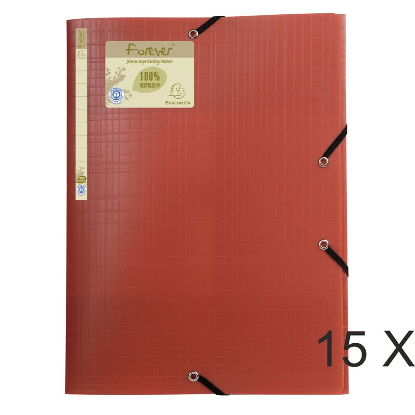 3130632551575-Exacompta Forever - 15 Chemises à 3 rabats polypro - A4 - orange-P_400011159_1-0