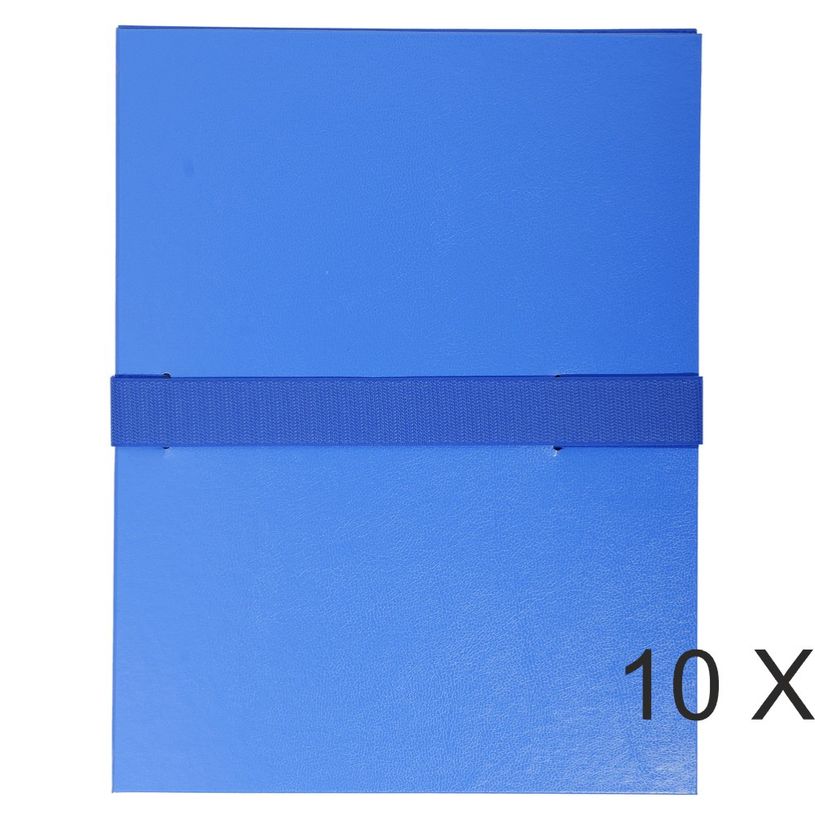 3130632006228-Exacompta - 10 Chemises extensibles 1 rabat à sangle scratch - bleu-P_400011162_1-0